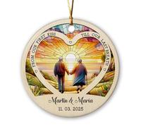 De Notre Premier Baiser Jusqu'À Notre Dernier Souffle Pendentif De Noël avec Ficelle Ornement Suspendu Céramique Décoration De Noël A Suspendre pour Salon Jardin Maison