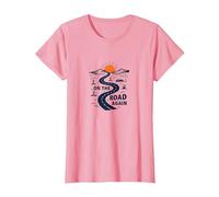 De Nouveau sur la Route : Voyage aventureux sur Une autoroute dans Le désert T-Shirt, Femme, Rose, XS