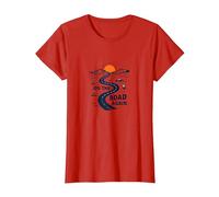De Nouveau sur la Route : Voyage aventureux sur Une autoroute dans Le désert T-Shirt, Femme, Rouge, XL