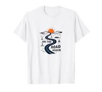 De Nouveau sur la Route : Voyage aventureux sur Une autoroute dans Le désert T-Shirt, Homme, Blanc, 3XL