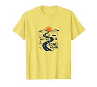 De Nouveau sur la Route : Voyage aventureux sur Une autoroute dans Le désert T-Shirt, Homme, Citron, XL