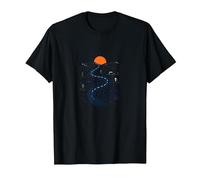 De Nouveau sur la Route : Voyage aventureux sur Une autoroute dans Le désert T-Shirt, Homme, Noir, L