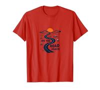 De Nouveau sur la Route : Voyage aventureux sur Une autoroute dans Le désert T-Shirt, Homme, Rouge, XL