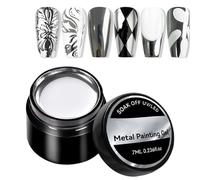 De Ongles En Métal - Vernis À Onglles En Métal En Argent 7 Ml | Gel De Clous De Peinture Réfléchissant À Haut Brillant | Du Vernis À Ongles En Méttal Parfait Pour Les Accessoires De Man