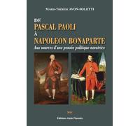 De pascal paoli a napoleon bonaparte - aux sources d une pensee politique novatrice