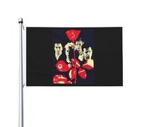 De&PE & Che Drapeau de mode groupe de musique Impression directe sur vêtement Polyester durable Graphiques accrocheurs Bannière double face - 0,9 x 1,5 m