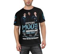 De&PE & Che T-shirt à col rond pour homme Motif groupe de musique - T-shirt surdimensionné fantaisie en coton pour homme, Depeche Mode-10, XXL