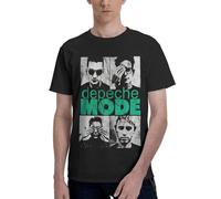 De&PE & Che T-shirt à manches courtes et col rond pour homme Coupe décontractée Rétro Gym Course à Pied Sorties Décontractées Hauts, Depeche Mode-16, M