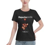 De&PE&Che T-shirt tendance pour femme avec imprimé à manches courtes surdimensionné extensible et décontracté, Depeche Mode-6, S