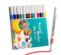 de peinture colorée, marqueurs de peinture pour - Stylo fin pour rupestre, fournitures d'art colorées, stylo à séchage rapide pour travaux manuels imperméables pour papier, céramique