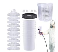 de peinture jetables - Pistolet pulvérisateur pneumatique, réservoir de mélange sans nettoyage, kit d'accessoires de pulvérisateur de peinture de voiture | Préparation de la peinture