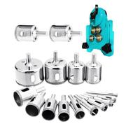 de perçage pour trous - 16 pièces forets pour carrelage, coupe de trous en céramique en acier au carbone pour rainurer, couper, grandir et percer