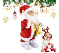 De Père Noël électrique - 11,02x4,72x3,94 Pouces, En Peluche Farcie De Noël Danse Figure Du Père Natal | Figurines Animées Dansantes Jouets Natal Pour La Famille Des