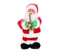 de Père Noël Jouant du Saxophone, Jouet Musical Festif sûr, 35 cm, Ornement de Noël Jouant Saxophone, décoration électrique père , pièce maîtresse en Mouvement , pour ,