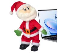 de Père Noël secouante - 19 x 13 x 34 cm - Jouet en Peluche Douce - Jouet Chantant - Figurine Interactive - Cadeau de Noël pour - Urla familiale