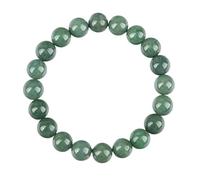 de Perle de Jade Vert Naturel pour Femmes Hommes Bonne Chance Richesse de Pierre précieuse Protection des Bracelets perlés Ronds (8 mm)
