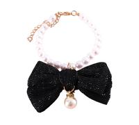 de Perles, Bijoux de Collier de Perles de Chien - Colliers de Chien de Base réglables - Collier de Perles pour Chien avec nœud en Feutre, pour Usage Quotidien, séances Photo, fêtes, Mariages