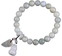 de Perles, Lucky WU Lou Char Charme émeraud Balance Jadeite Breade Bangle Vacation Bijoux Richesse Amulet Attirer la prospérité de la Chance, Un 8 mm