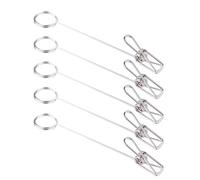 De Photo Carte Pince En Métal À Double Tête 5 Pièces Avec Des Clips Fil Fer Pour L'organisation Bureau Et Conférence Clip Carte Visite À Double Tête