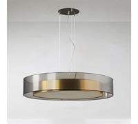 de Plafond Circulaire En Verre Gris Fumé Nordic, Style Moderne Du Milieu Du Siècle, Pour Table À Manger Ou Chambre. Industriel Doré Pour Îlot de Cuisine, Salle À Manger Ou Chambre.