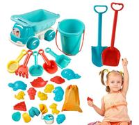 de plage - Jouets avec seau de château pliable | Set de couverture | Sandbox Toys | Jeu de jouets de plage 29 pièces | Pelles de cube portables de barres de traînée