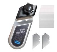 de plâtre biseau en V - Biseauteuse en V en alliage d'aluminium pour plaques de plâtre - Comprend 10 lames de précision, raboteuse d'angle efficace pour revêtement de plafond et