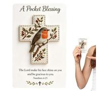 de poche 3D Oiseau - Avec une carte comme souvenir chrétien | de poche avec carte de verset de la Bible - pour adultes, , adolescents, amis et famille - extérieur, voyage, camping