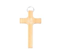 de poche - Décoration chrétienne en bois fabriquée à la main, de prière miniature pour soulager le stress, petite en bois artisanale | Ornement de bureau religieux, cadeau