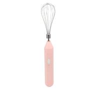 De Poche USB De Charge Électrique Batteur À Oeufs Portable En Acier Inoxydable Mousseur À Lait Cuisine Bar Fournitures (Rose)