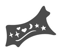 de pochoir pour fard à paupières et eyeliner - Outil d'eyeliner en silicone - Outil de précision doux - Lingettes de nettoyage réutilisables - Design biseauté