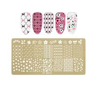 De Pochoir Surdimensionnée Pour Nail Art Accessoires En Acier Inoxydable Motifs Floraux Et Papillons Pour Salon De Manucure À Domicile Décoration D'ongles En Acier Inoxydable