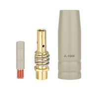 de pointe de buse à gaz de torche, 3 0.8/1.0/1.2mm, accessoires de soudage 15AK pour la stabilité dans diverses opérations, outil précis