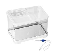 de poissons - Petit kit d' de bureau transparent, conception d'alimentation facile à nettoyer, présentoir décoratif compact pour animaux de compagnie, structure transparente durable |