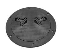 de Pont pour Bateau, Panneau D'inspection Rond 23 Cm, Joint étanche en Nylon Antidérapant, Poignées Rotatives à Prise Facile, Ajustement Précis pour Bateaux, Yachts, Camping-Cars (Black)
