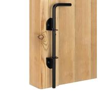 De Portail Pour Clôture En Bois, Barre de Charnières de 30 centimètres, de Sol pour les Clôtures en Bois et les Portails, Pour Portes Remorque Ferme Enfant Bateau Jardin Remplacement PVC