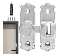 de porte - 7,5 x 2,3 x 0,4 cm - de sécurité en d'aluminium avec installation sans perçage | Verrou d'intimité et antivol pour salle de bain, chambre, balcon, grange, dortoir