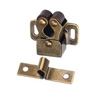 de porte Abinet - Quincaillerie bronzée 3,2 x 1,3 cm, fermeture à double tension à bille, clip intérieur pour placard, rouleau à ressort avec supports de verrouillage à double perle | Mécanisme