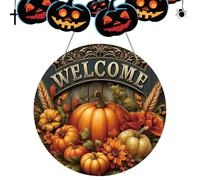 de porte de d'automne - Ferme Hanging, autorité d'entrée d'automne | murale en bois rustique pour Thanksgiving - Décoration avec saisonnière - Exposition de
