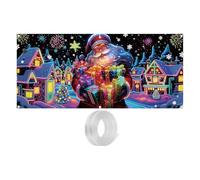 de Porte de Garage de Vacances - Décoration de Noël Fluorescente - Grande Couverture Festive | Décoration de Porte de Garage pour décoration de Maison, fête, hôte, Quartier, Cour, fête