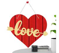de porte pour la Saint-Valentin, la Saint-Valentin - rustique rouge en forme de cœur « Happy Valentines Day Decor » - de en forme de cœur - Pour la Saint-Valentin