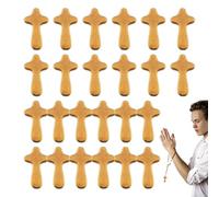 de prière - Petite confortable à main | de poche en bois de pin avec design lisse pour soulager le stress, la méditation, la réflexion, la foi, soutien pour adultes, personnes âgées