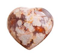 de programme floral | Agate de quartz cerise | La pierre de soin du pouce en sculptée à la main est un moyen pratique de transporter et se glisse dans votre poche ou votre poche, ce