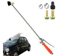 de pulvérisation de jardin, buse réglable en métal, 66,38 cm, outil de nettoyage avec tuyau, connecteur rapide et design de pulvérisation polyvalent, valve d'arrêt pour d'extérieur