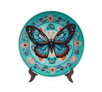 de Puzzle 3D - Présentoir de Puzzle décoratif ABS 26 cm | Conception Artistique de Bateau au trésor Papillon Peahen, Ornement d'assemblage créatif, décoration d'intérieur élégante pour Salon, c