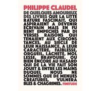 De quelques amoureux des livres - Philippe Claudel - Finitude - broché - Essai