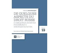 De quelques aspects du droit russe - Estelle Fohrer-Dedeurwaerder - Societe Legislation Comparee - broché - Etude