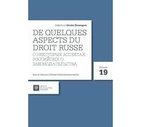 De quelques aspects du droit russe (Tome 19)