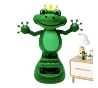 De Rana Con Energía Solar - Ornamento en EL Tablero De Automóviles, Linda Muñeca Animada | Juguete De Rana Con Movimiento De Swing De Detección Para EL Dormitorio De La Oficina Reg