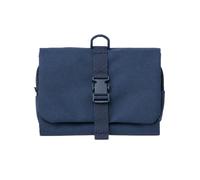 de Rangement de Toilette Portable avec Conception, Blue | Boucle supérieure pour un accès surélevé, rangement séparé pour les cosmétiques, conception pliante prête à