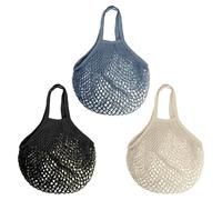 De Rangement En Coton Respirant 3 Pièces Organisateurs Polyvalents Pour Livres Courses Essentielles Poignées Souples D'épicerie Réutilisable En Fibre Naturelle